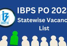 IBPS PO Vacancy 2023 – State wise Vacancy List  State wise vacancy list of IBPS PO 2023