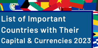 Important Countries With Their Capitals and Currencies Check Here to Read a Complete List of Important Countries, Capitals and Currencies