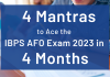4 Mantras to Ace the IBPS AFO Exam 2024 in 4 Months IBPS AFO exam 2023