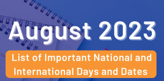 List of important days of August