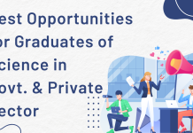 Best Opportunities for Graduates of  Science in Govt. & Private Sector Best Opportunities for Graduates of Science
