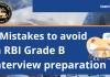 3 Mistakes to avoid in RBI Grade B Interview Preparation