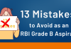 RBI Grade B: 13 Mistakes to Avoid for RBI Grade B Officer Preparation (Part 1)