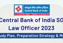 The Comprehensive CBI SO Law Officer Study Plan for 2023 Central Bank of India Law Officer 2023