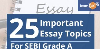 25 Important Essay Topics For SEBI Grade A 2024