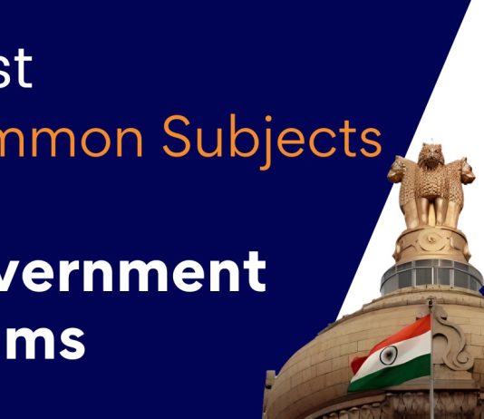 common subjects in government exams