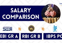 Salary Comparison of SEBI Grade A, RBI Grade B and IBPS PO Salary comparison