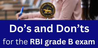 What are some dos and don’ts for the RBI Grade B exam? RBI Grade B