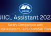 Comparing UIICL Assistant Salary with RBI Assistant,IBPS Clerk and SBI Clerk positions Salary Comparison
