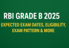 RBI Grade B 2025: Expected Exam Dates, Eligibility, Exam Pattern & More.  RBI Grade B 2025