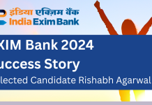 EXIM Bank 2024 Success Story: Selected Candidate Rishabh Agarwal  EXIM Bank 2024 Success Story: Selected Candidate Rishabh Agarwal