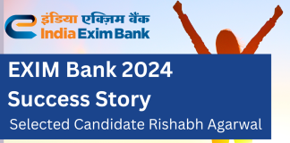 EXIM Bank 2024 Success Story: Selected Candidate Rishabh Agarwal  EXIM Bank 2024 Success Story: Selected Candidate Rishabh Agarwal