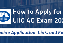 How to apply for UIIC AO exam 2024: Online Application, Link and fee How to Apply for UIIC AO Exam 2024: Online Application, Link, and Fee