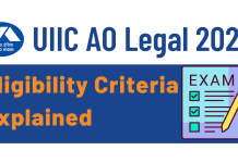 UIIC AO Legal Eligibility Criteria 2024 UIIC AO Legal eligibility criteria 2024