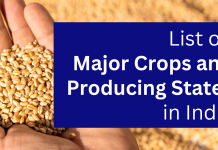 Major Crops in India and Their Producing States: Detailed List Crops in India