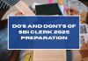 Do’s and Dont’s of SBI Clerk 2025 Preparation