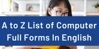 A to Z List of Computer Full Forms In English  Computer Full Forms