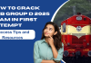 How to Crack RRB Group D 2025 Exam in First Attempt: Success Tips and Resources How to Crack RRB Group D 2025 Exam in First Attempt: Success Tips and Resources