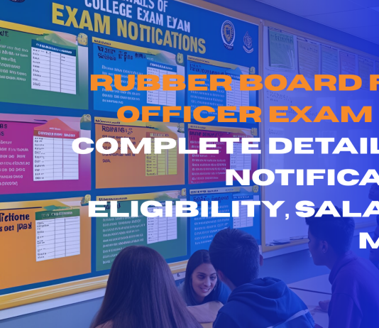 Rubber Board Field Officer Exam 2025: Complete Details on Notification, Eligibility, Salary & More