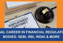 Legal Career in Financial Regulatory Bodies: SEBI, RBI, IRDAI & More