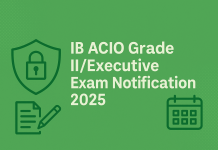 IB ACIO Grade II/Executive Exam 2025: Your Quick Guide to the Notification IB ACIO Notification 2025