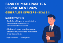 Bank of Maharashtra Hiring Generalist Officers – Scale II (2025–26) Bank of Maharashtra Hiring Generalist Officers – Scale II (2025–26)