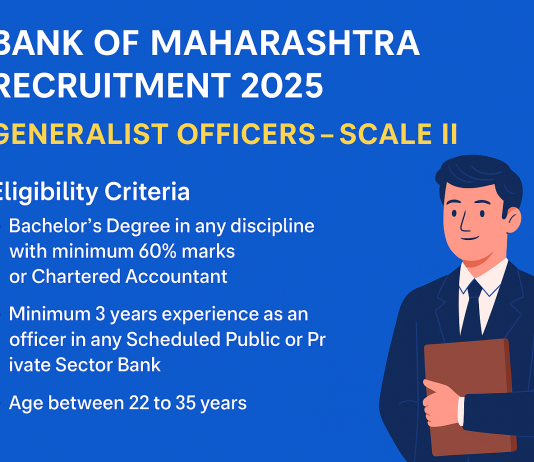 Bank of Maharashtra Hiring Generalist Officers – Scale II (2025–26)