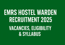 EMRS Hostel Warden Recruitment 2025: Vacancies, Eligibility & Syllabus  EMRS Hostel Warden Recruitment 2025
