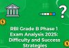 RBI Grade B Phase 1 Exam Analysis 2025: Difficulty and Success Strategies  RBI Grade B Phase 1